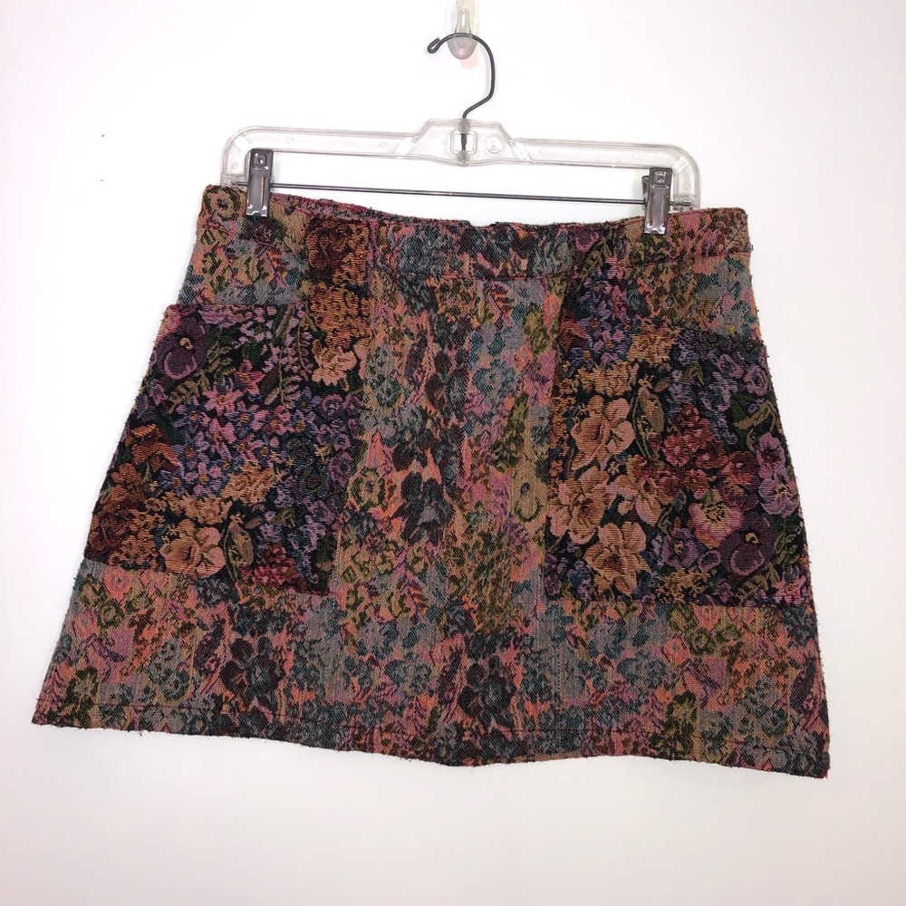 Urban Outfitters floral knit skirt